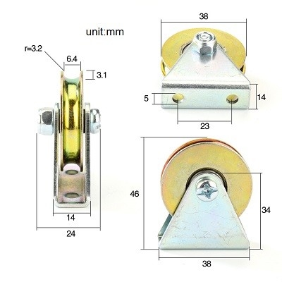 Sliding Gate Wheel Roller with Internal Support /Caster Wheel/ Single Bearing Door Pulley