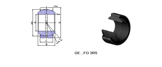 El llevar esférico radial del llano de la serie de GE… FO 2RS (GE15FO 2RS GE17FO 2RS GE2OFO 2RS GE25FO 2RS GE30FO 2RS GE35FO 2RS GE40FO 2RS GE45FO 2RS GE50FO 2RS GE60FO 2RS)