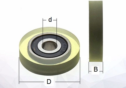 el poliuretano de 10x40x12 milímetro PU620040-12 cubrió los rodamientos Gray Color