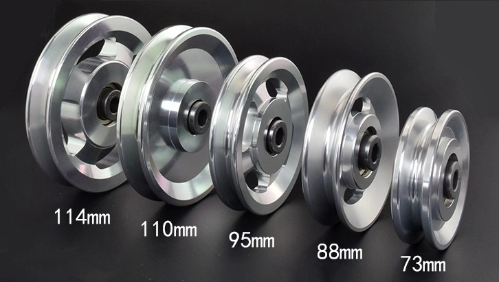 Aleación de aluminio que lleva las ruedas de la polea para el equipo de la aptitud del gimnasio/las ruedas de aluminio de la ventana de desplazamiento