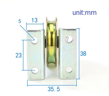 Rodillo de la rueda de la puerta de desplazamiento con el solo rodillo de pista de puerta del apoyo total del surco de la polea Y/U/V de la puerta de la ayuda que lleva de la rueda interna de /Caster