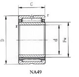 Rodamientos de rodillos resistentes de aguja de la precisión de la serie de IKO NTN NSK NA49 (NA495 NA496 NA497 NA498 NA499 NA4900 NA4901 NA4902 NA4903 NA4904 NA49/22 NA4905 NA49/28)