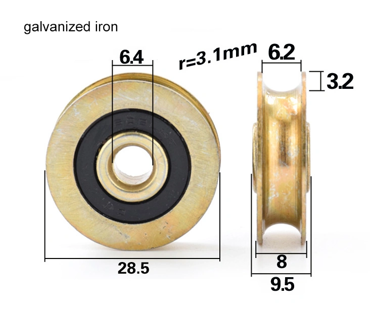 rodamientos de rodillos no estándar de la pista de la aleación de aluminio de 10.3x73x19.5m m 6202