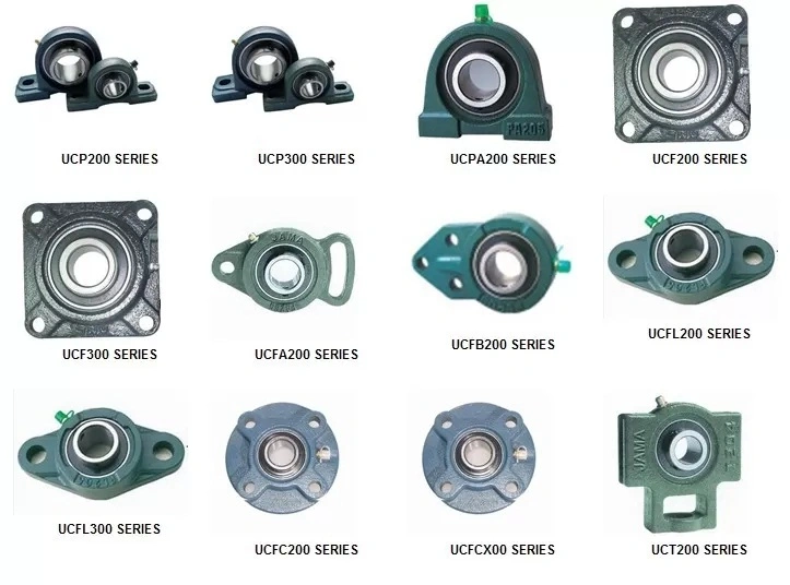 Las series de UC/UB/UE/UK/UEL/UCP/UELP/UCFU soportan los transportes del bloque (UC204 UC205 UC206 UC207 UC208 UC209 UC210)
